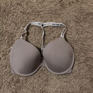 Victoria's Secret Taupe Bra with Logo Straps